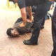 Police officers restrain the unidentified man in San Francisco Aug. 4, 2015.
YouTube screenshot